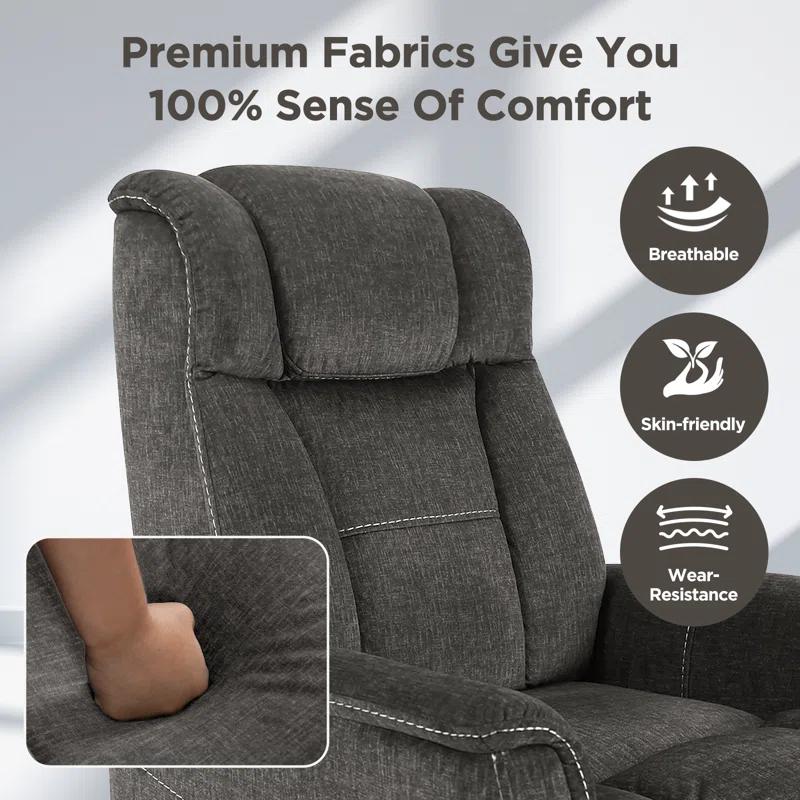 Latitude Run® Robeline 32.2" Wide Modern Upholstered Manual Rocker Recliner