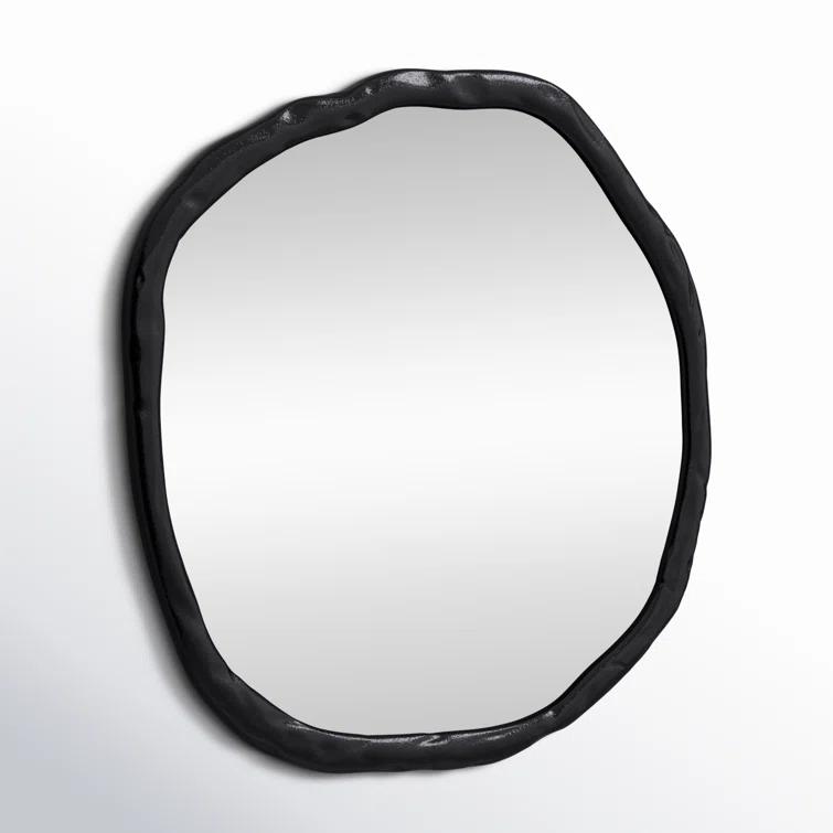 Rogelio Round Mirror - Small / Black