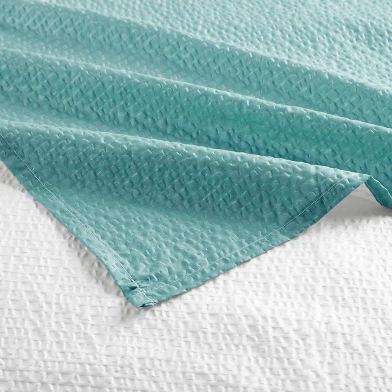 Madison Park Ara Ombre Printed Seersucker Single Shower Curtain