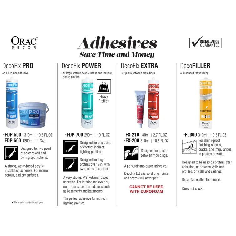 Orac Decor 1.1875'' H x 78'' W x 0.38'' D Plastic Chair Rail