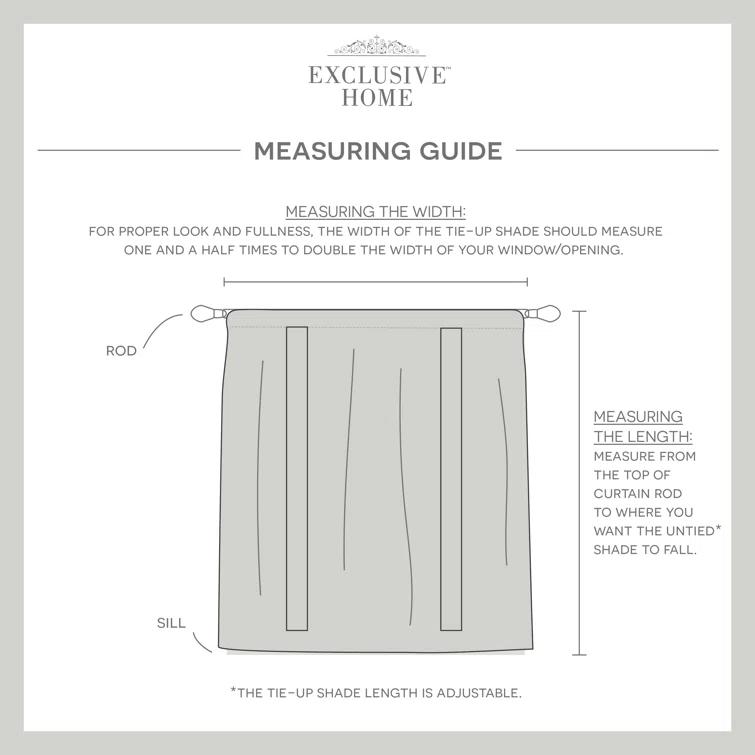 Amalgamated Textiles Exclusive Home Loha Light Filtering Rod Pocket Tie Up Shade