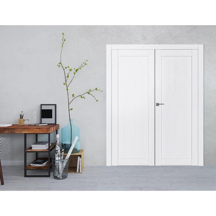 Belldinni 1 Panel Shaker Manufactured Wood Paneled Double Swing Interior Door