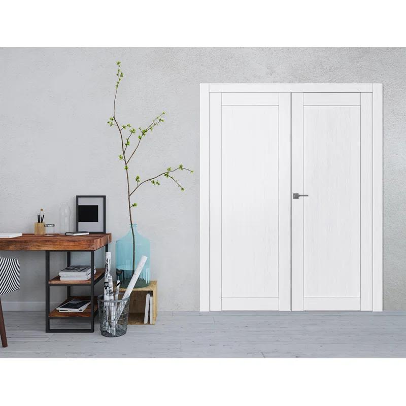 Belldinni 1 Panel Shaker Manufactured Wood Paneled Double Swing Interior Door