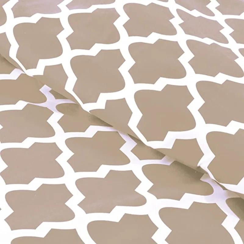 Lux Decor Collection Lux Decor Collection 1800 Series Soft Microfiber Bed Sheets Set Geometric Quatrefoil Bedding