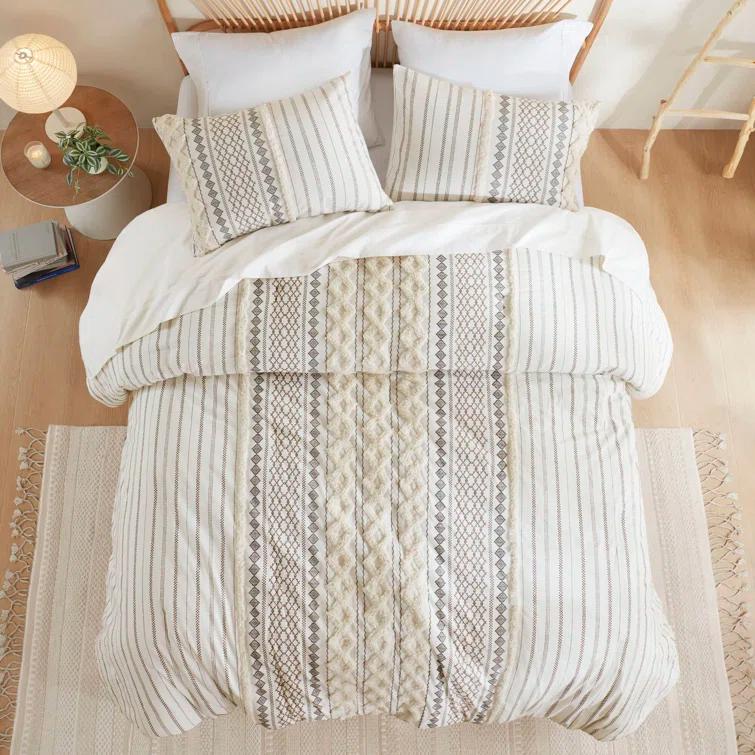 INK+IVY Imani Cotton Printed Duvet Cover Set