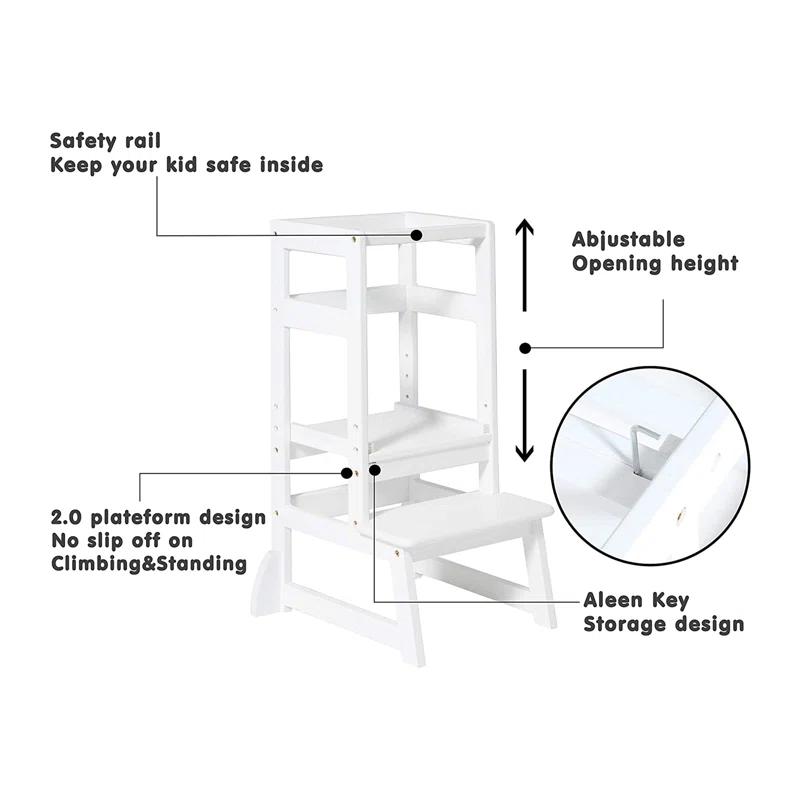 SDADI White 2 - Step Stool
