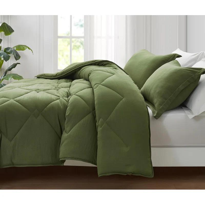 Chezmoi Collection Logan Solid Comforter Set