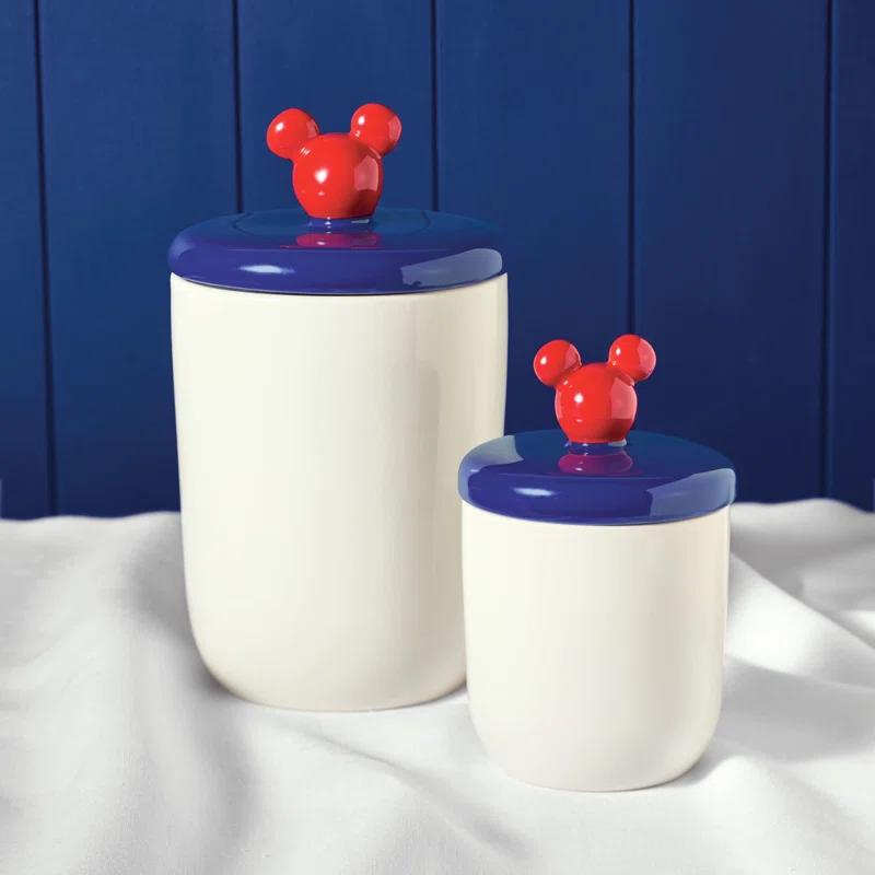 Disney Home Disney Home Bon Voyage Ceramic Food Storage / Cookie Jar Set, 2 Pieces, Mixed Colors