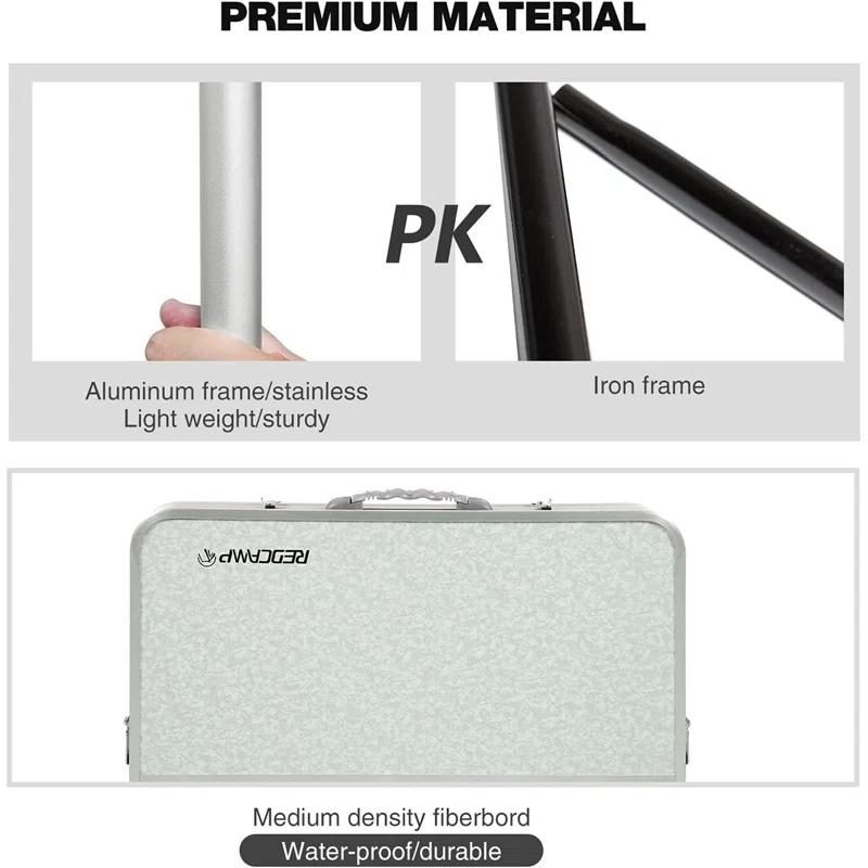 REDCAMP Square Outdoor Folding Camping Table