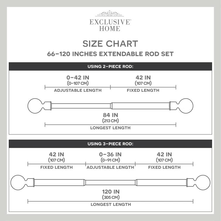 Amalgamated Textiles Adjustable Single Curtain Rod