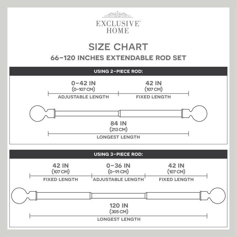 August Grove® EXCLUSIVE HOME Topper 1" Curtain Rod and Finial Set