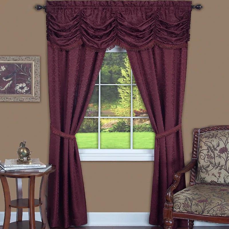 Hedrick Synthetic Semi Sheer Curtain Pair