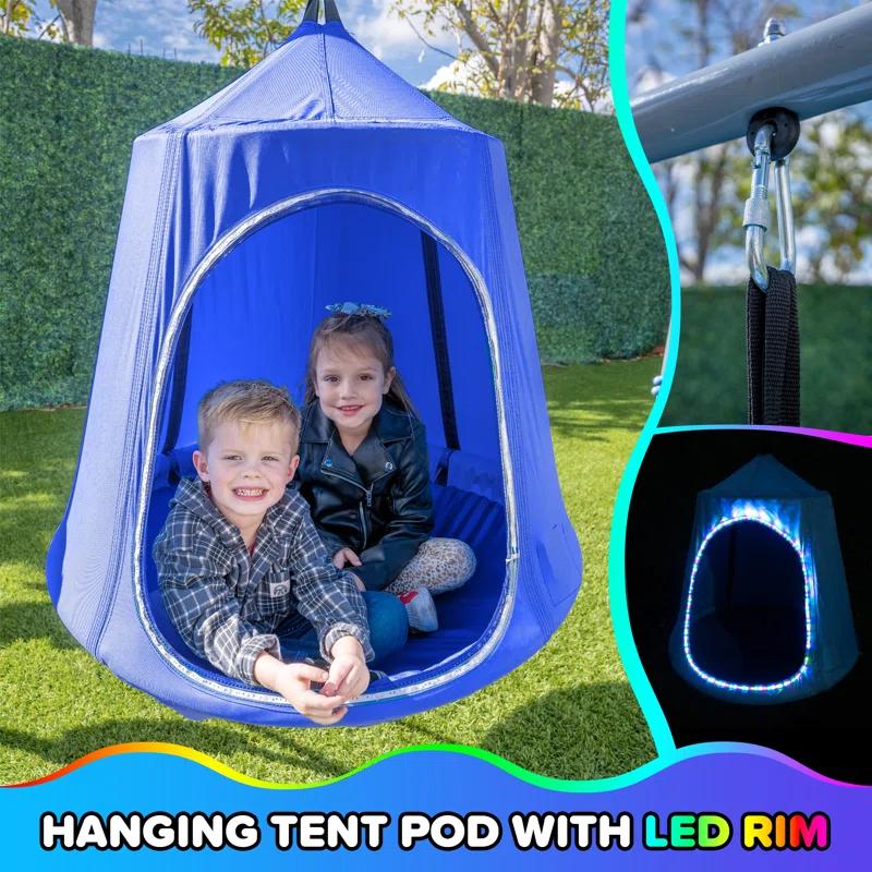 Sportspower Sportspower Shooting Star Metal Swing Set with Lifetime Warranty on 5' Double Wall Slide