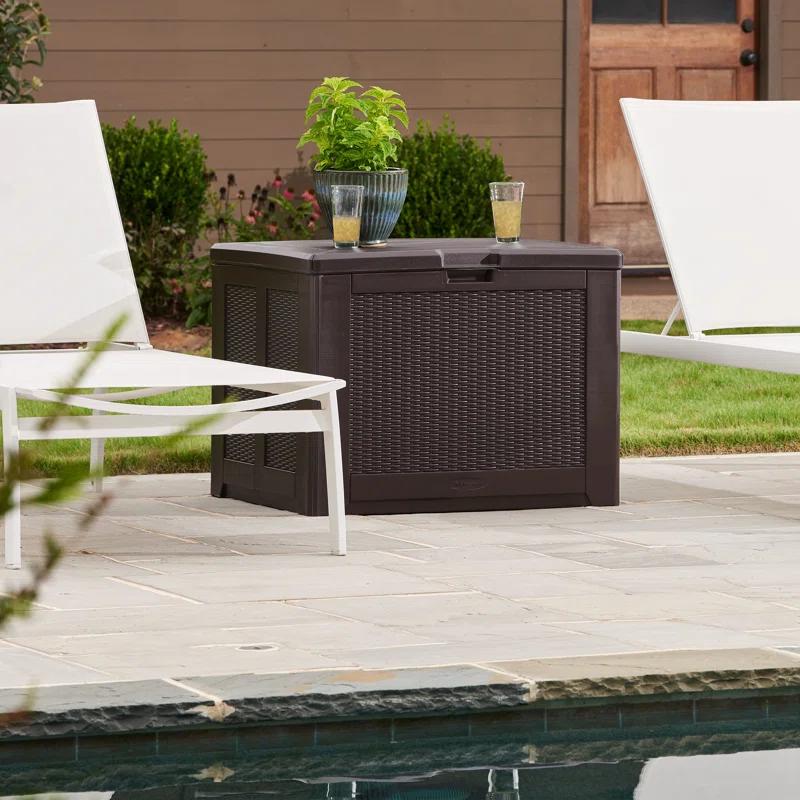Rubbermaid Rubbermaid Deck Box, Medium, 74 Gallon, Brown