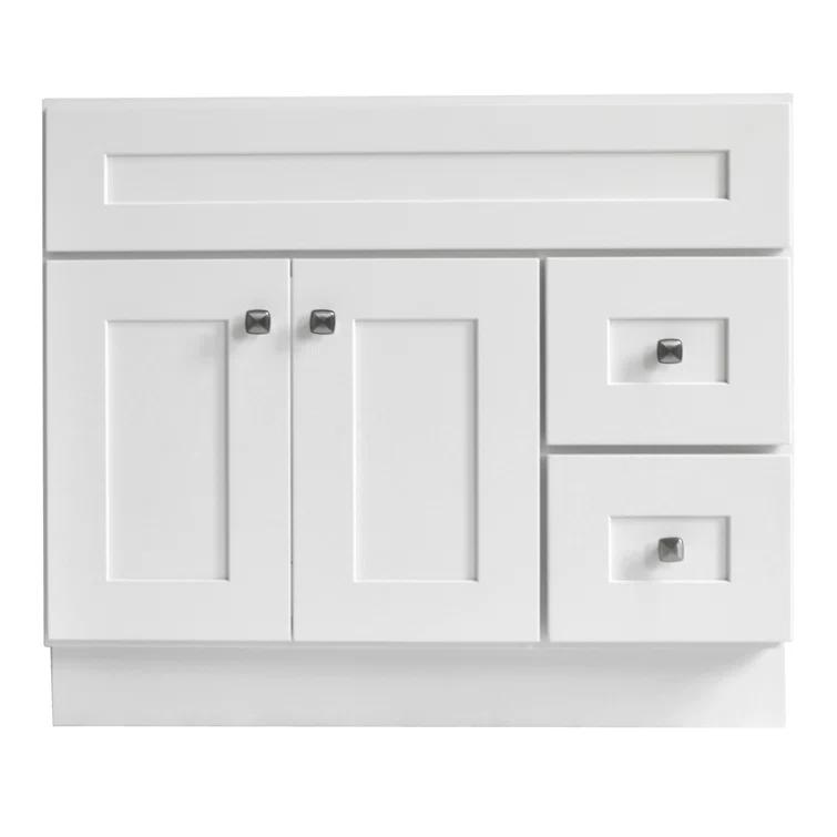 Design House Brookings 36 Inch Bathroom Vanity, Ready to Assemble, Solid Wood, Sherwin Williams – Design House, 587097