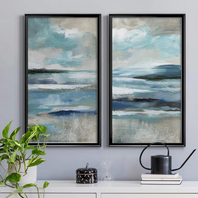 " Distant Drama I " 2 - Pieces Painting Print (Set of 2)