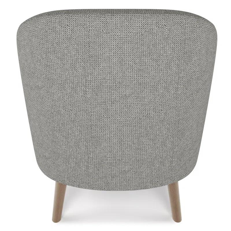 Simpli Home Thorne 30"W Upholstered Contemporary Accent Chair with Curved Back and Removable Foam Cushion