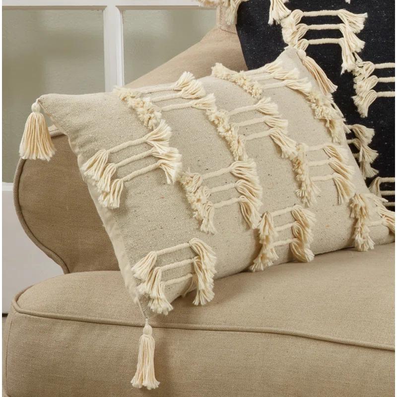 Trois Lignes Collection Cotton Throw Pillow