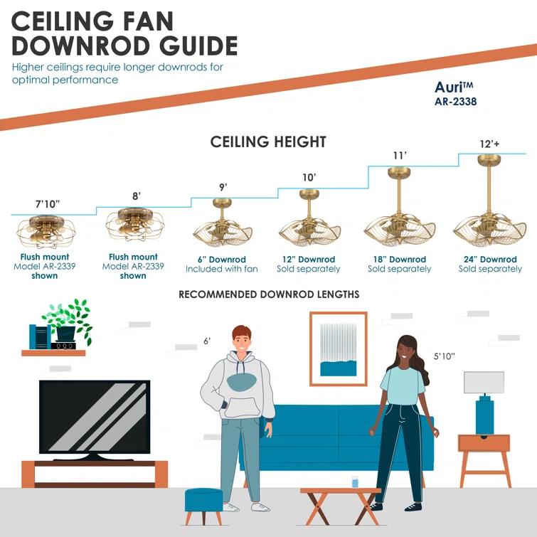 House of Hampton® 22" Akoni 3 - Blade Ceiling Fan with Light Kit Included