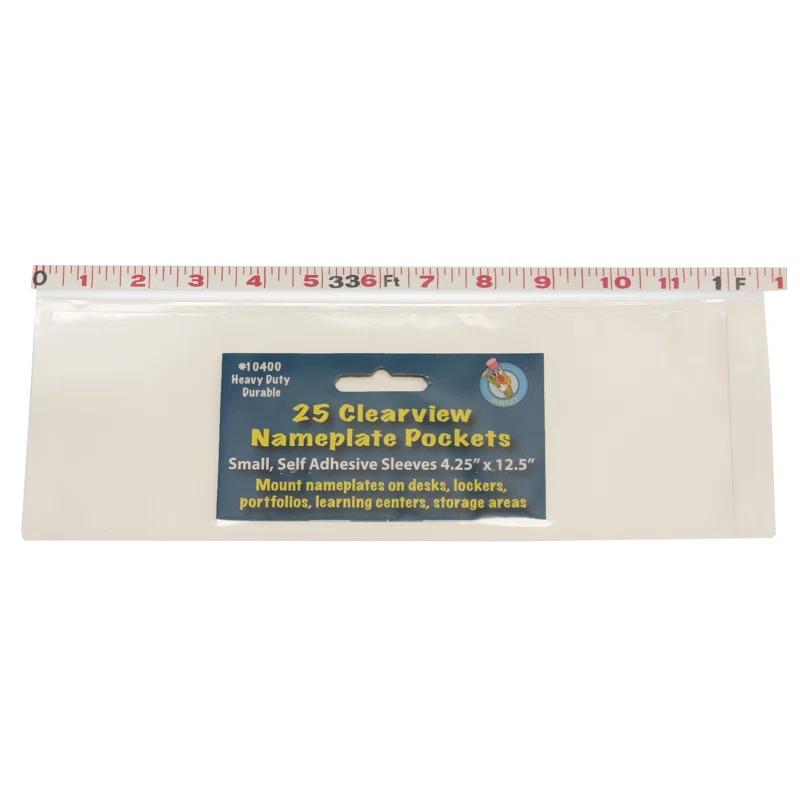 Ashley Productions Clear View Self-Adhesive Small Name Plate Pocket