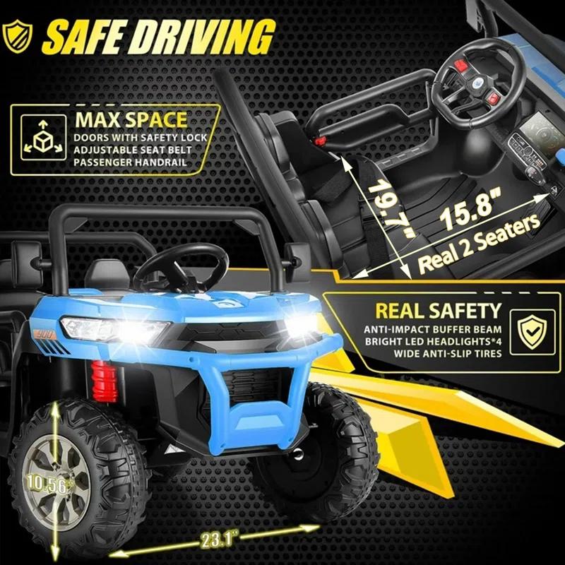 Himimi Delia Himimi 24 Voltage  Ride On Dump Truck, 2 Seater Kids UTV with Electric Dump Bed, Remote Control