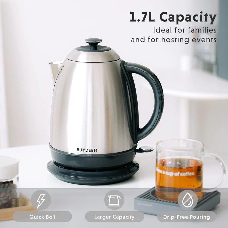SEGUIRA SEGUIRA 1.7 Quarts Stainless Steel Electric Tea Kettle