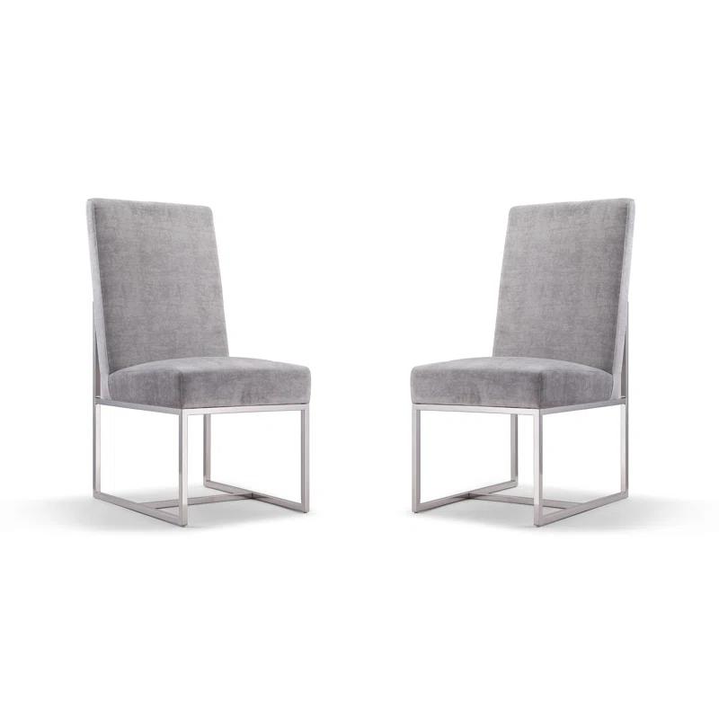 Hokku Designs Johnnette 18.9'' H Velvet Upholstered Side Chair