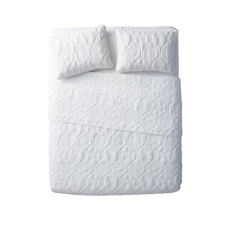 VCNY Shore 3-Piece Embossed Quilt Set