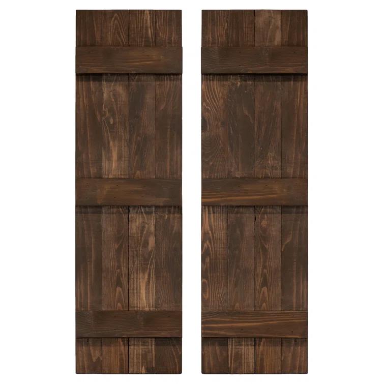 Dogberry Collections 14'' Board & Batten Shutters (Set of 2)