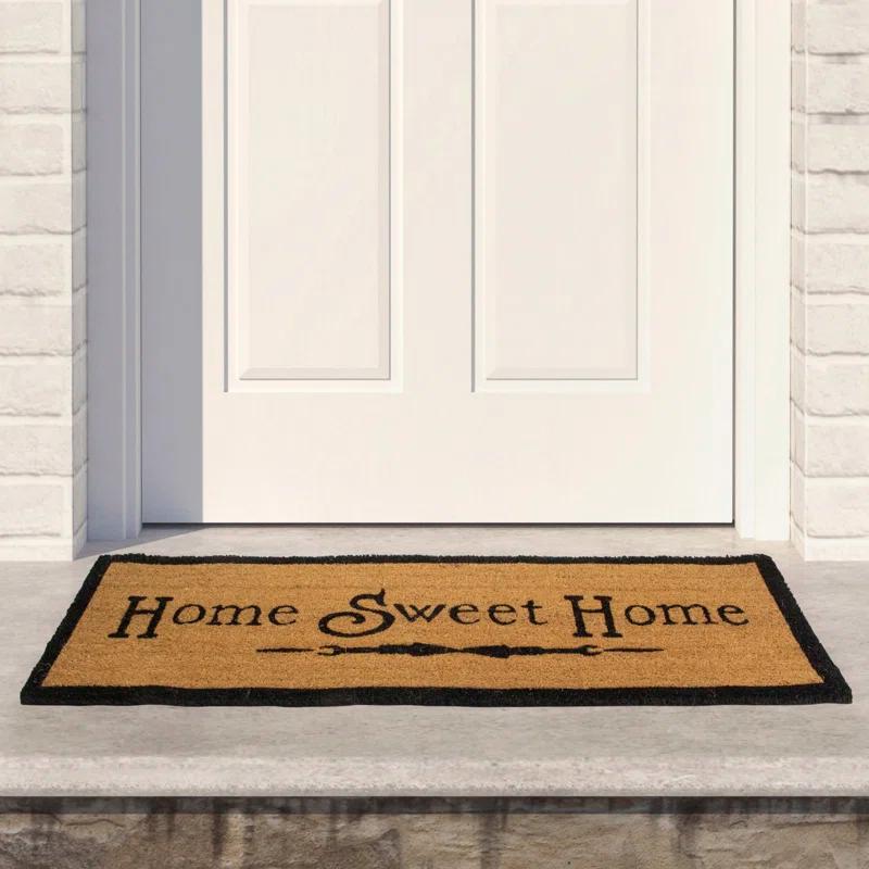 Northlight Seasonal Natural Coir Rectangular "Home Sweet Home" Doormat 16" x 48"