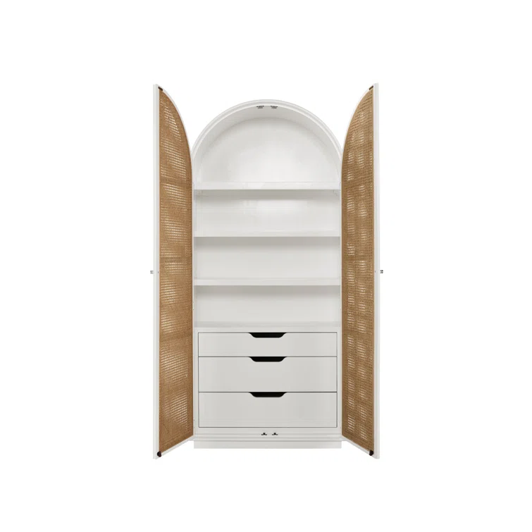 Universal Furniture Modern Nomad Golden Hour Utility Cabinet in Tan Tech Oak