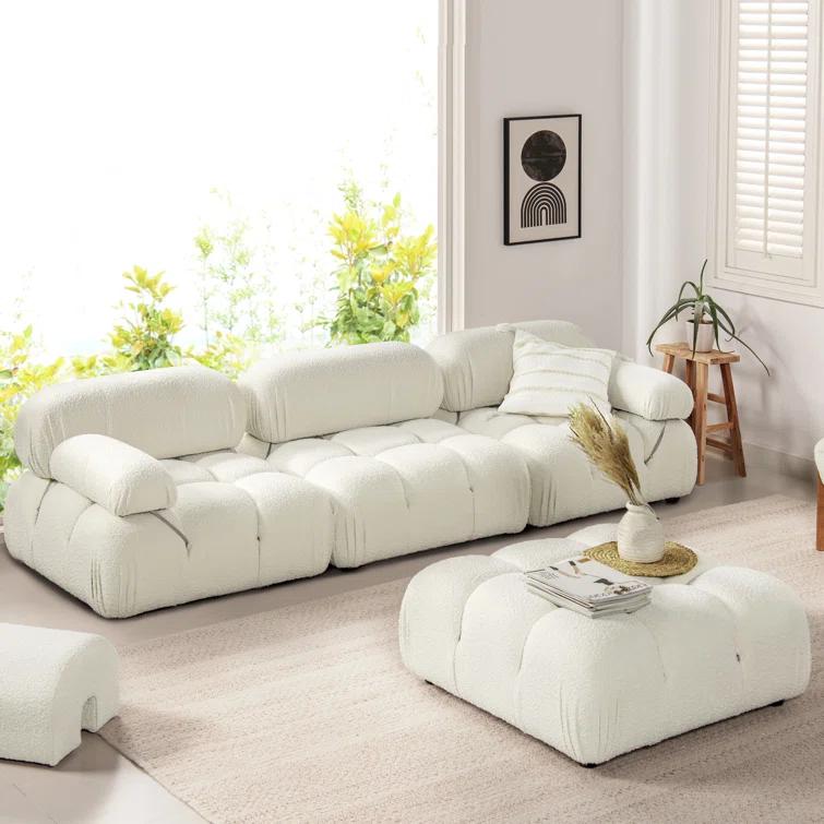 Sigma 4 - Piece Modular Upholstered Reversible L-Sectional