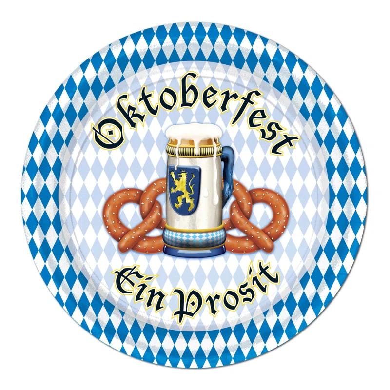Beistle Oktoberfest Plates - 7" - Pack of 12