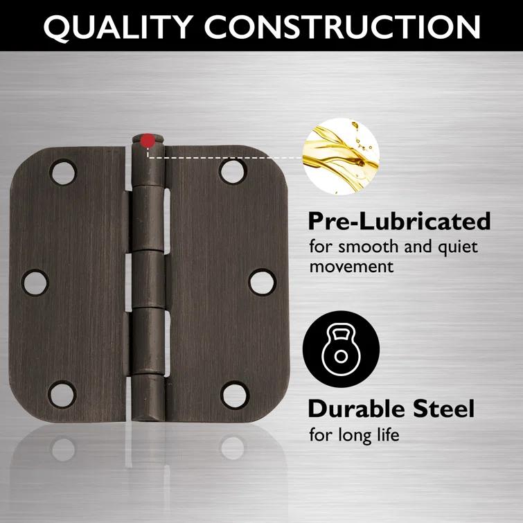 Design House 3.5" H x 3.5" W Butt Bearing Door Hinge (Set of 10)