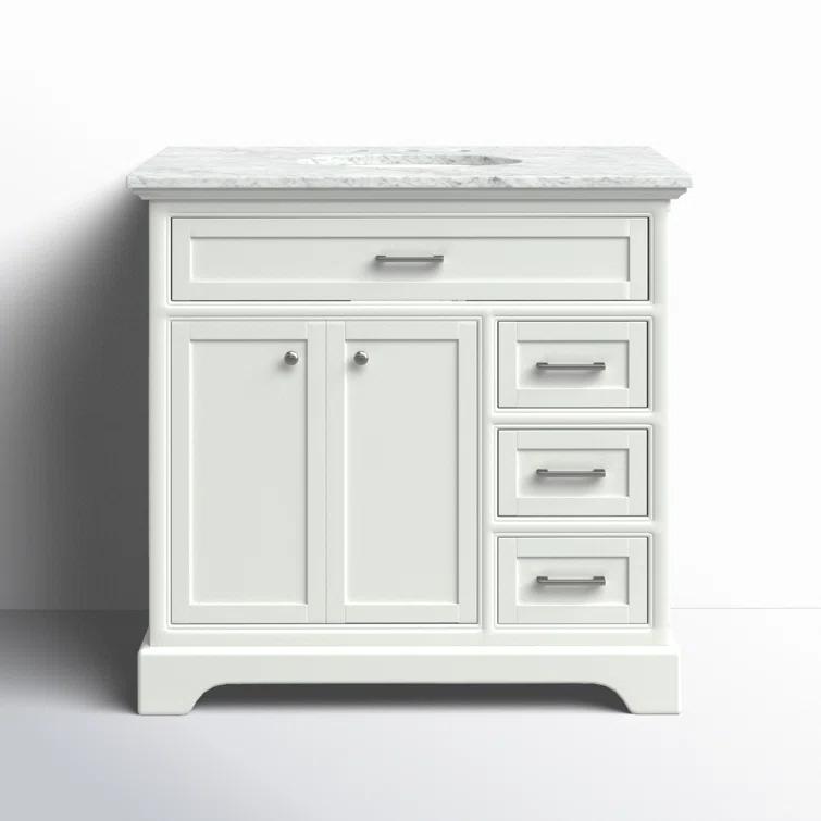 Birch Lane™ Hermes 36'' Single Bathroom Vanity with Marble Top