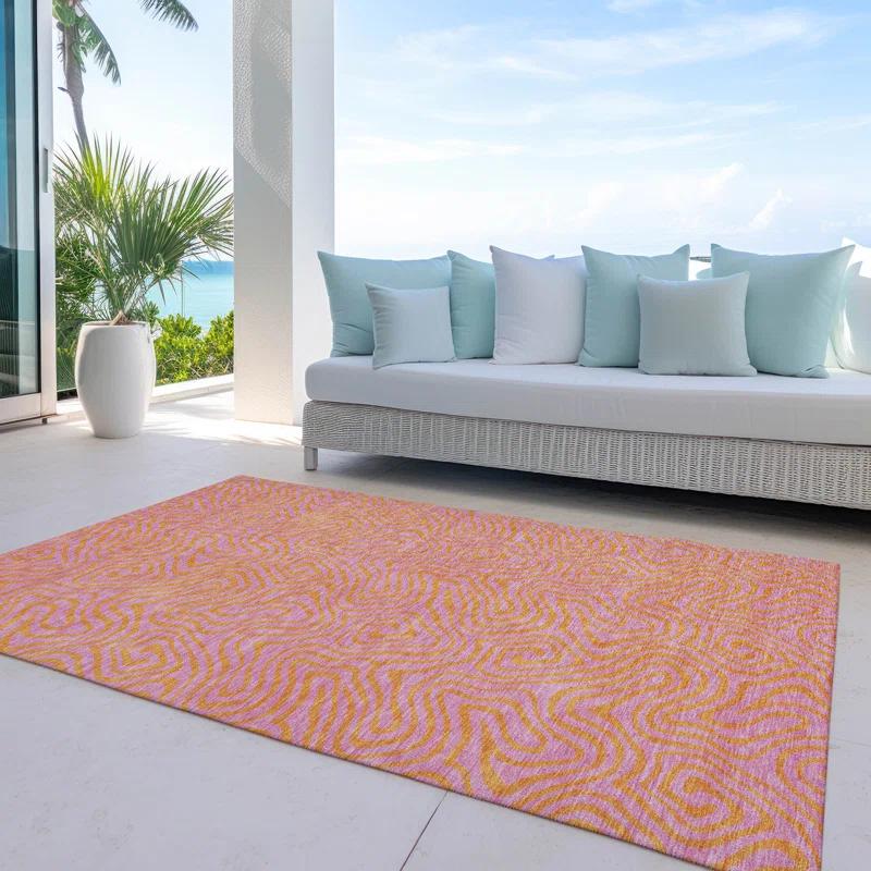 Machine Washable Indoor/Outdoor Chayden ACN1031 Pink Rug