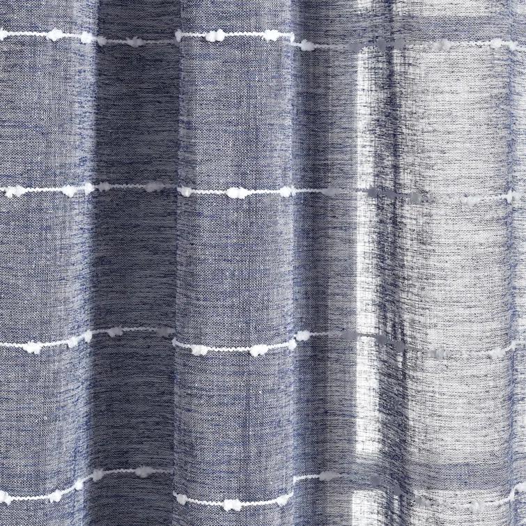 Lush Decor Farmhouse Textured Sheer Polyester Sheer Curtain Pair (Set of 2)