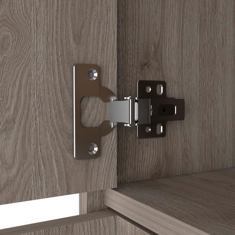 George Oliver Zamna L Bar Single Door Cabinet with Eight Wine Cubbies and Four Legs