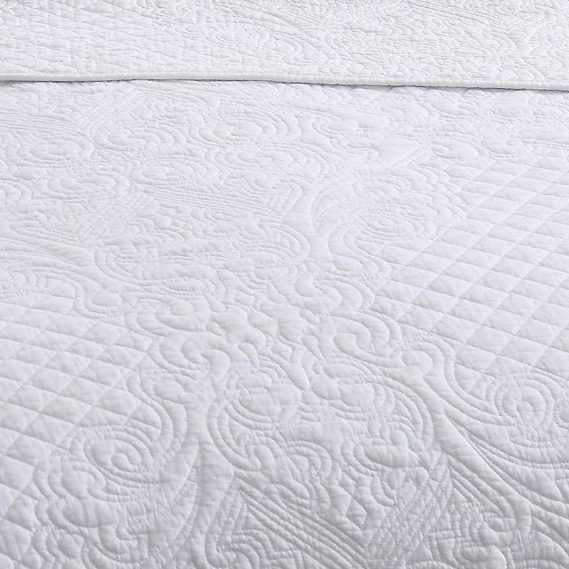 French Tile Scalloped Quilt Set Cotton Standard Quilt Set