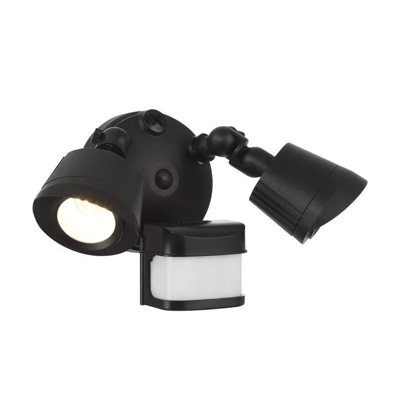 120 Watt 2 - Head LED Hardwired Dusk to Dawn Outdoor Security Flood Light with Motion Sensor