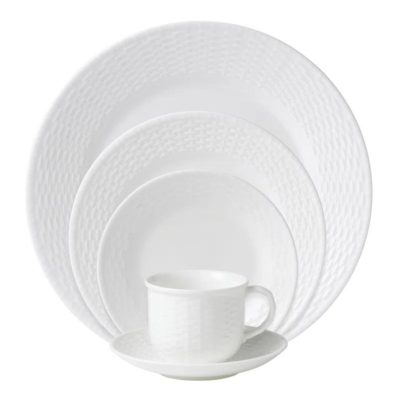 Wedgwood Nantucket Basket 5 Piece Handmade Bone China Dinnerware Set