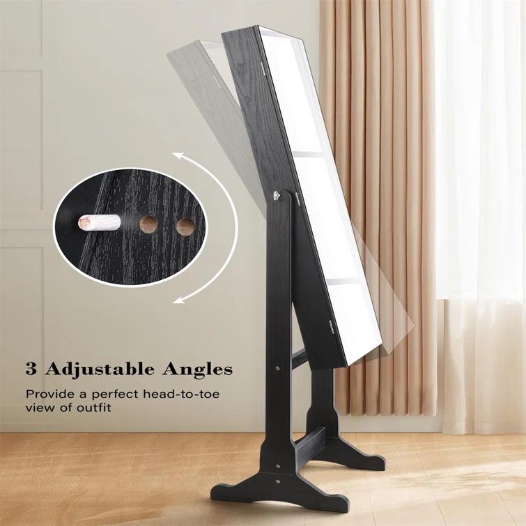 NIERBO Lockable Jewelry Organizer Mirror - Stylish Storage Solution For Women