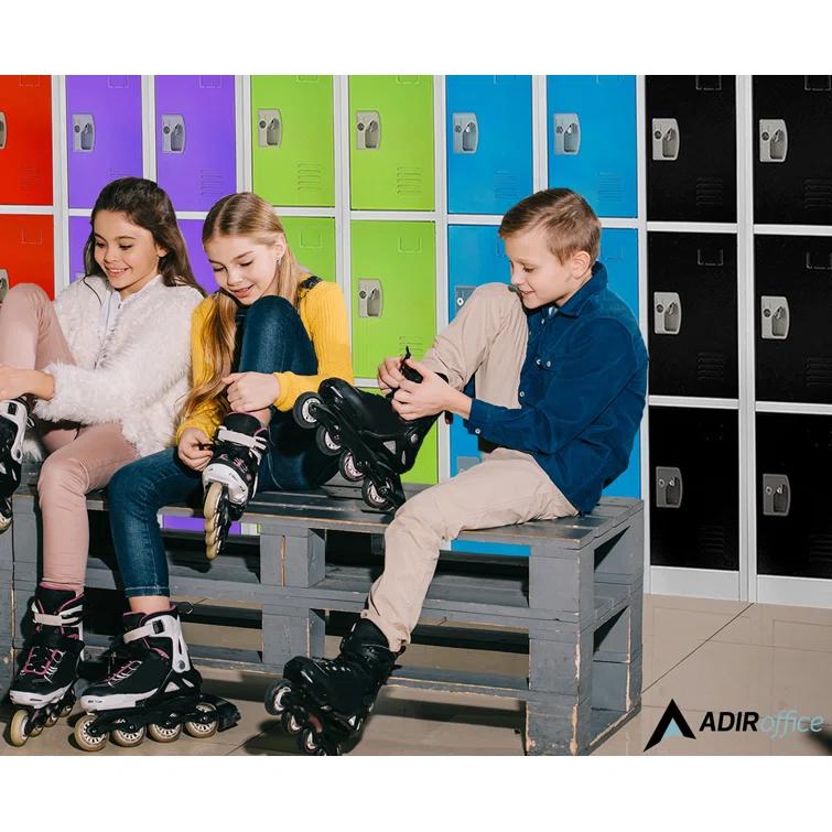 AdirOffice 12'' Wide Steel 4-Tier School and Gym Locker