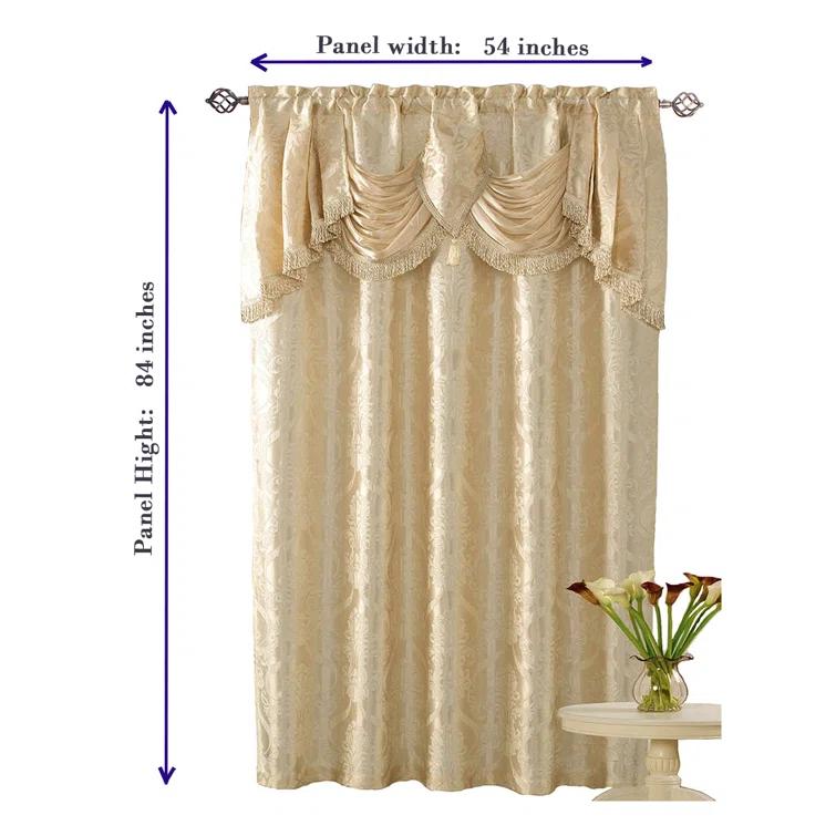 Venice Collections Polyester Room Darkening Curtain Single Panel