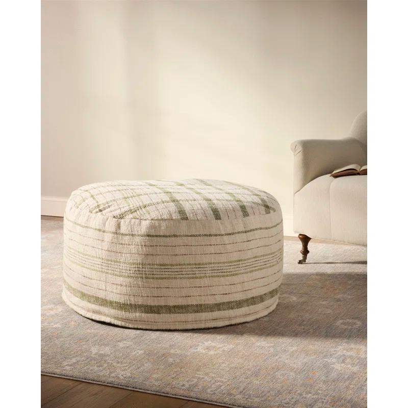 Wallace Pouf by Chris Loves Julia x Loloi - Cream