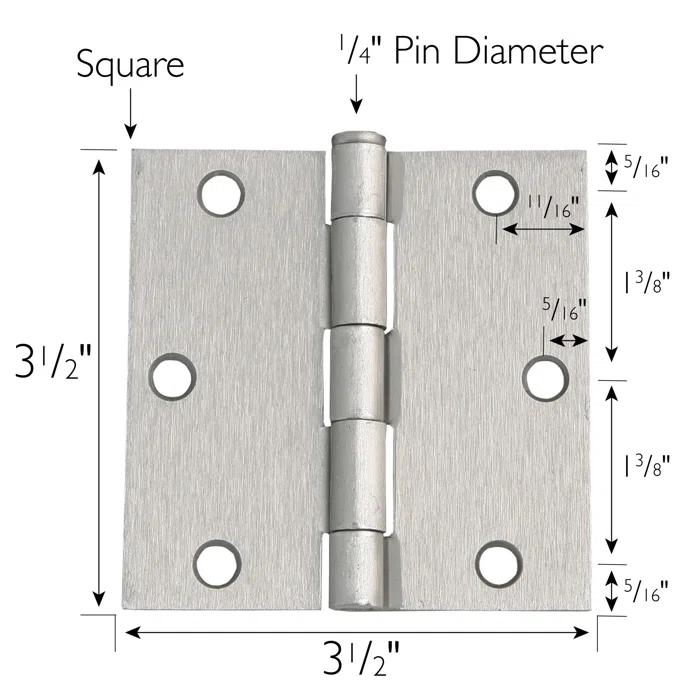 Design House 3-1/2 in. Butt Bearing 10 Door Hinges (Set of 10)