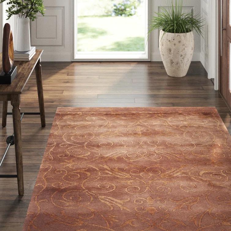 Safavieh Tibetan Hand Knotted Silk & Wool Pile Floral Rug