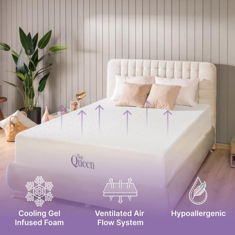10'' Elizabeth, Cooling Gel Infused Memory Foam Mattress