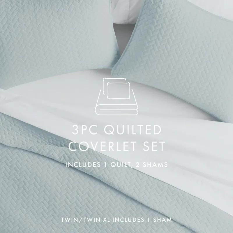 Becky Cameron Antora Microfiber Modern & Contemporary Coverlet / Bedspread Quilt Set