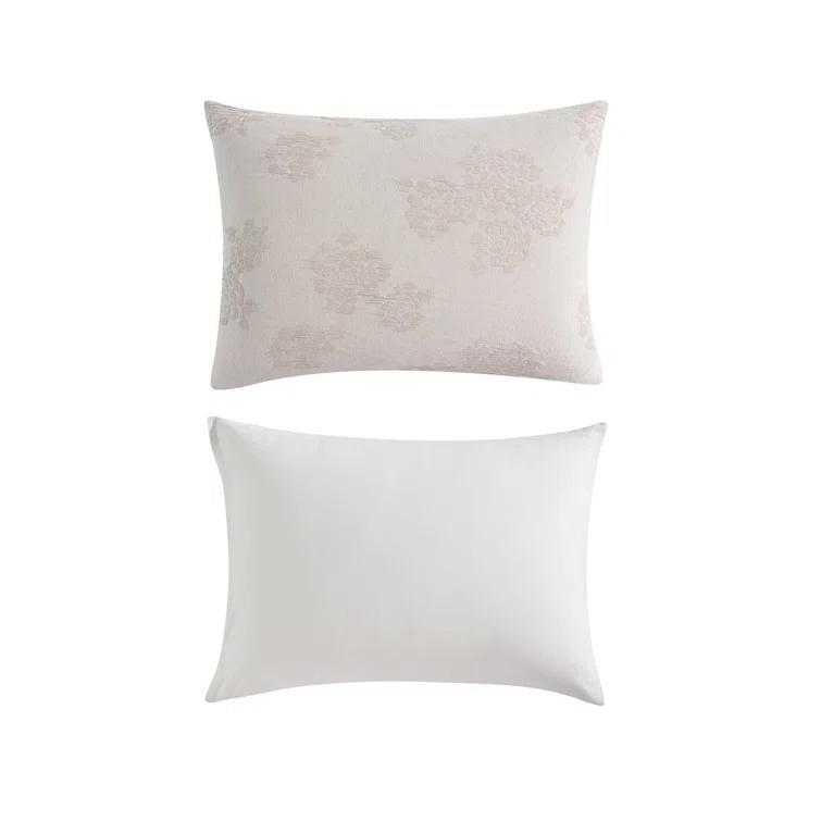 Vera Wang Vera Wang Roses Beige Cotton Duvet Cover Set